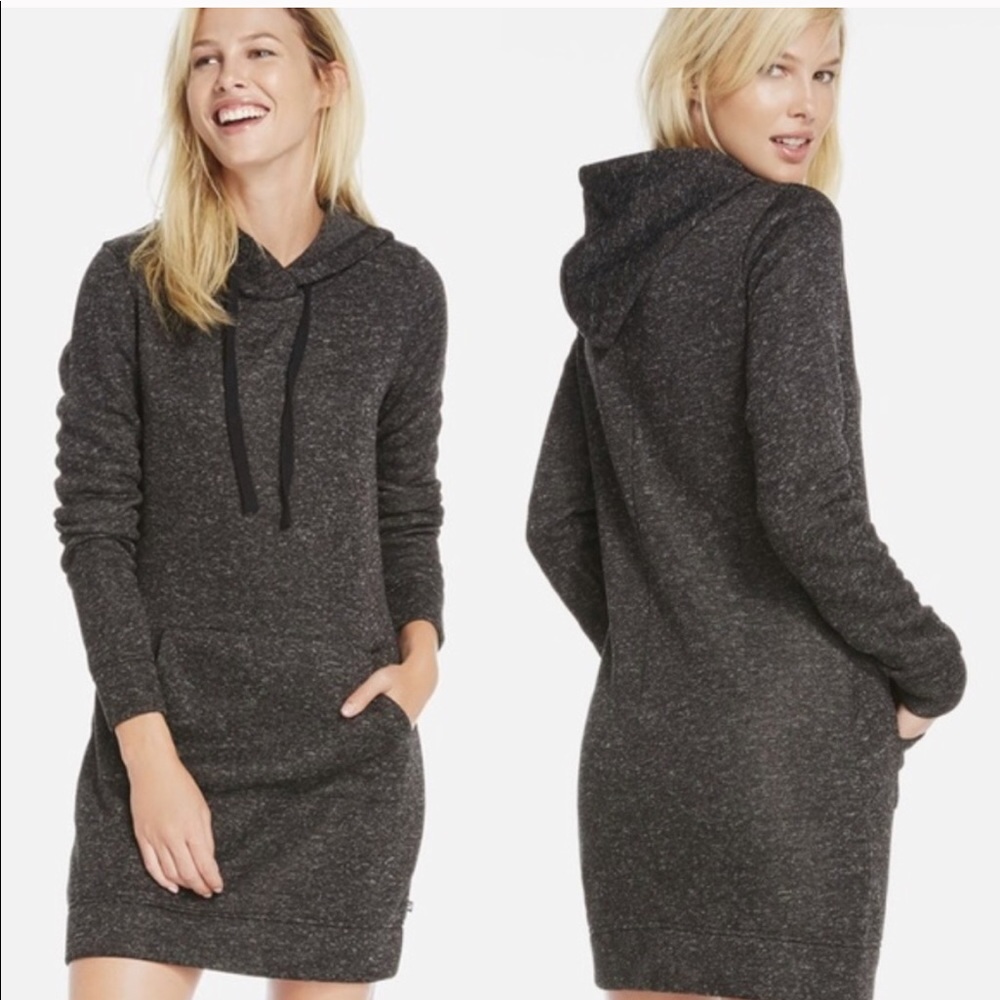 Fabletics gray hooded sweatshirt athleisure dress